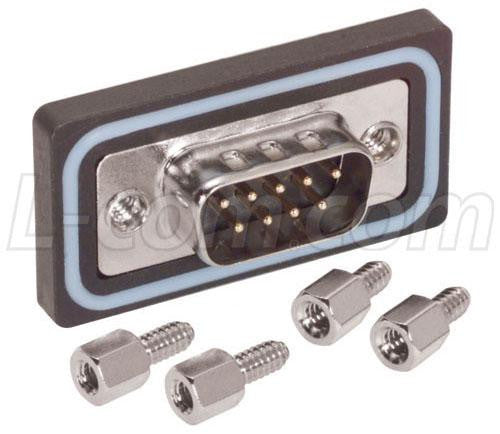 L-COM WPSD9P D SUB CONNECTOR, STANDARD, PLUG, 9 POSITION