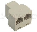 L-COM TDS1039-8C IN LINE ADAPTOR, RJ45 JACK-RJ45 JACK