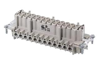 WIELAND ELECTRIC 70.300.2440.0 RECTANGULAR INSERT, RECEPTACLE, 24+PE POSITION, 2ROW, SCREW