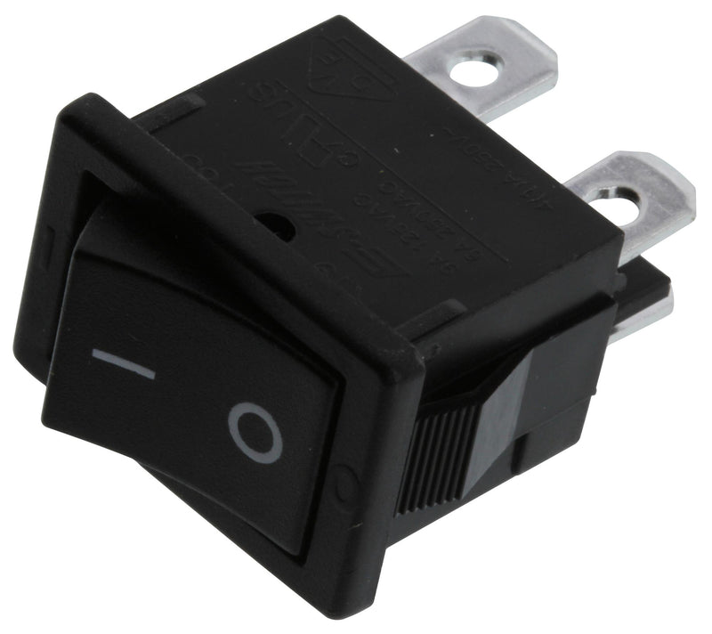 E-SWITCH R1973BBLKBLKFF0 Rocker Switch Dpst 9A 125VAC Black