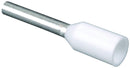 PANDUIT FSD75-8-DSL10 TERMINAL, WIRE FERRULE, 20AWG, WHITE