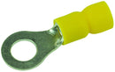 MULTICOMP MC29559 TERMINAL, RING TONGUE 1/4IN CRIMP YELLOW