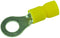 MULTICOMP MC29559 TERMINAL, RING TONGUE 1/4IN CRIMP YELLOW