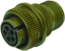 AMPHENOL INDUSTRIAL MS3106A14S-5S CIRCULAR CONNECTOR PLUG SIZE 14S, 5 POSITION, CABLE