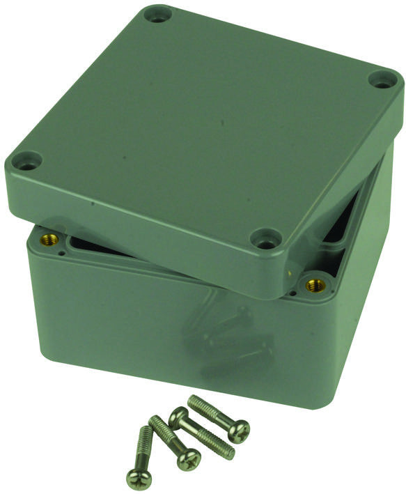 BUD INDUSTRIES PN-1331-DG ENCLOSURE, JUNCTION BOX, PLASTIC, GRAY