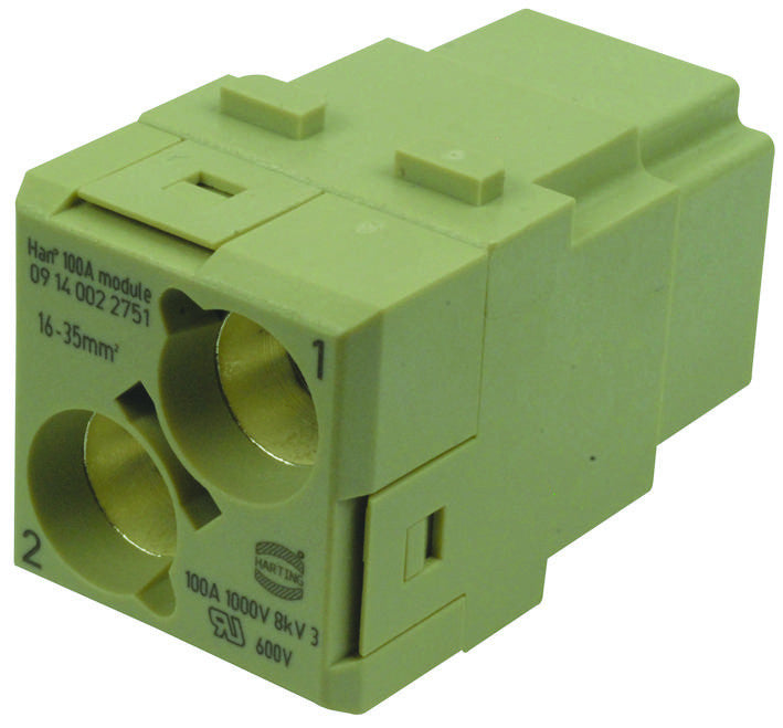 HARTING 09140022751 HAN-QUINTAX MODULE, RECEPTACLE, 2WAY, SC