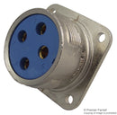 JAEGER 533760006 Circular Connector, Rapid Series, Panel Mount Receptacle, 4 Contacts, Solder Socket, Metal Body