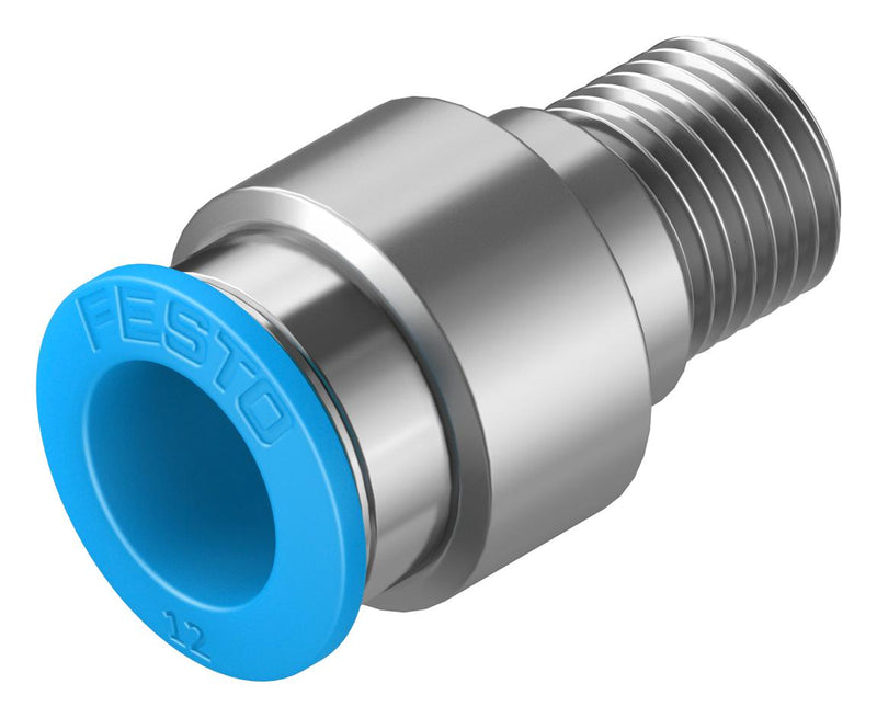 Festo QS-1/4-12-I Pneumatic Fitting Push-In R1/4 14 bar 12 mm Brass QS