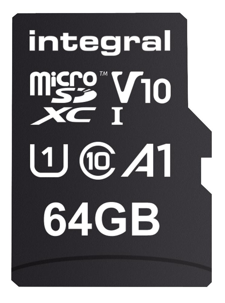 Integral INMSDX64G-100V10 INMSDX64G-100V10 Flash Memory Card Microsdxc UHS-1 Class 10 64 GB