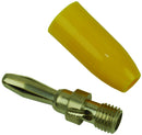 JOHNSON - CINCH CONNECTIVITY 108-0307-001 BANANA PLUG, 15A, SOLDERLESS, YELLOW