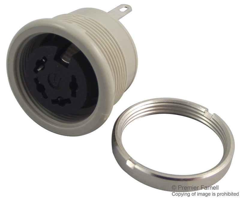 HIRSCHMANN MAB 4100 DIN Audio / Video Connector, 4 Contacts, Socket, Panel Mount, Tin Plated Contacts, Plastic Body