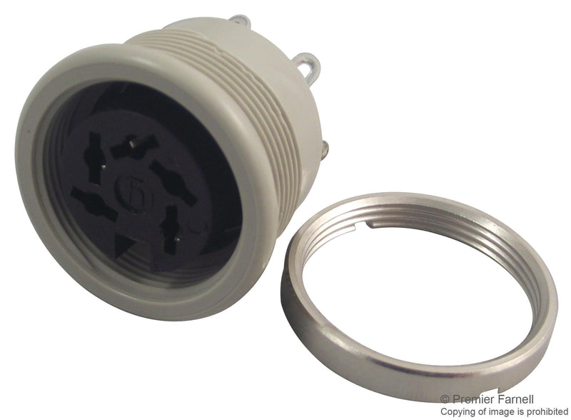 HIRSCHMANN MAB 5100 60 Circular Connector, MAB Series, 5 Contacts, Plastic Body