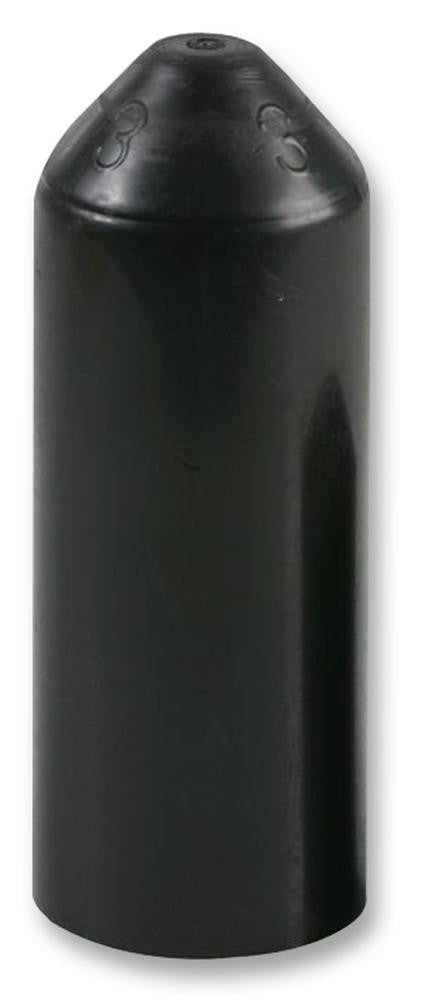 RAYCHEM - TE CONNECTIVITY ENC-33/ADH Heat Shrink Boot, Adhesive Lined, End Cap, 1.377 ", 35 mm, Black, 3.54 ", 90 mm