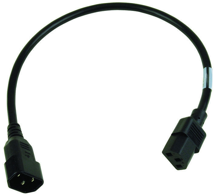 VOLEX 2170H UNIVERSAL JUMPER CORD, C13 TO C14, 0.6M, 10A, BLACK