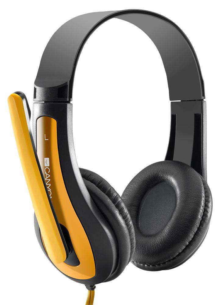 Canyon CNS-CHSC1BY CNS-CHSC1BY Simple Stereo PC Headset Black/Yellow