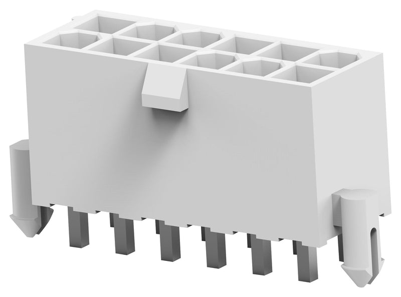 TE Connectivity 1-2825274-2 Rectangular Power Connector 12 Contacts VAL-U-LOK HCS Series PCB Mount Through Hole 4.2 mm New