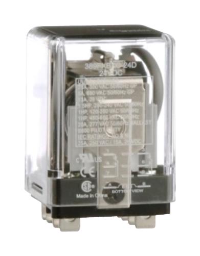 Schneider ELECTRIC/LEGACY Relay 389FXBXC-24D Power Dpdt 25A 300VAC Socket