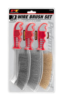 Performance Tools W4990 Wire Brush SET 3PC 0.875"STEEL Bristle