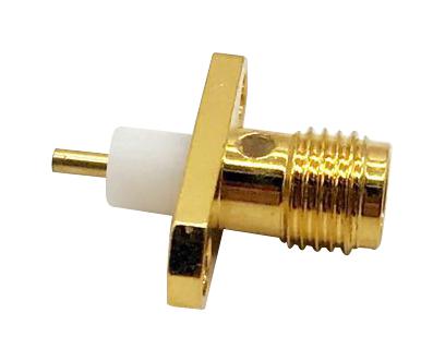 Multicomp MC002126 RF / Coaxial Connector SMA Straight Flanged Jack Solder 50 ohm Beryllium Copper