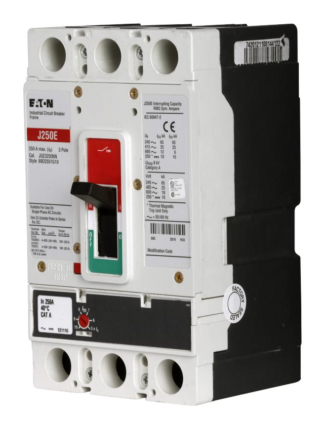 Eaton Cutler Hammer JGE325032G Circuit Breaker 3P 250A 600V