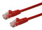 Videk 2965-1R Ethernet Cable UTP Patch Lead Cat5e RJ45 Plug to Red 1 m