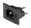 Schurter 3-137-731 IEC Power Connector Black C14 Inlet 10 A 250 VAC Quick Connect Panel Mount 6080 Series New