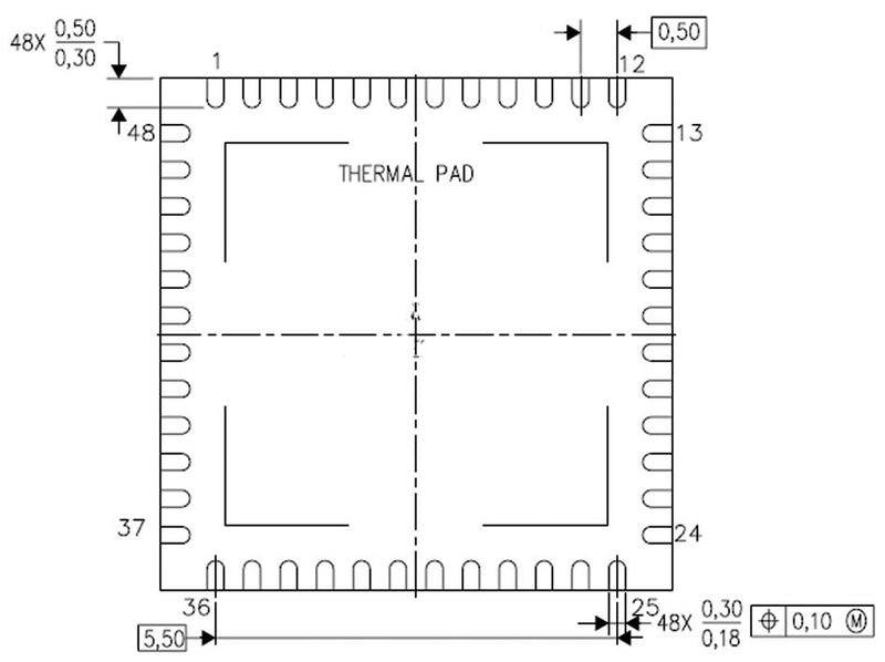 Texas Instruments TLV320AIC33IRGZT Audio Codec Stereo 2 -40 &deg;C 85 96 Ksps