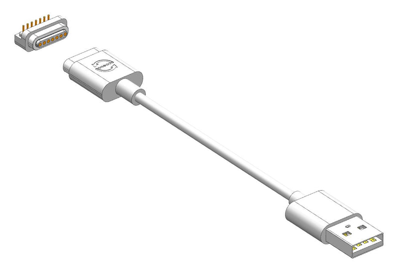 Multicomp PRO MP009327 Magnetic Connector Cable Assembly USB Type A Plug 7 Position 2 1 m 3.3 ft