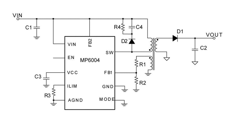 Monolithic Power Systems (MPS) MP6004GQ-P DC-DC Switching Buck Flyback Regulator 14V-80V in -500mV to 150V out 3A 200kHz QFN-EP-14 New