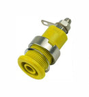 Multicomp PRO MP770557 Banana Test Connector Jack Panel Mount 32 A 1 kV Nickel Plated Contacts Yellow