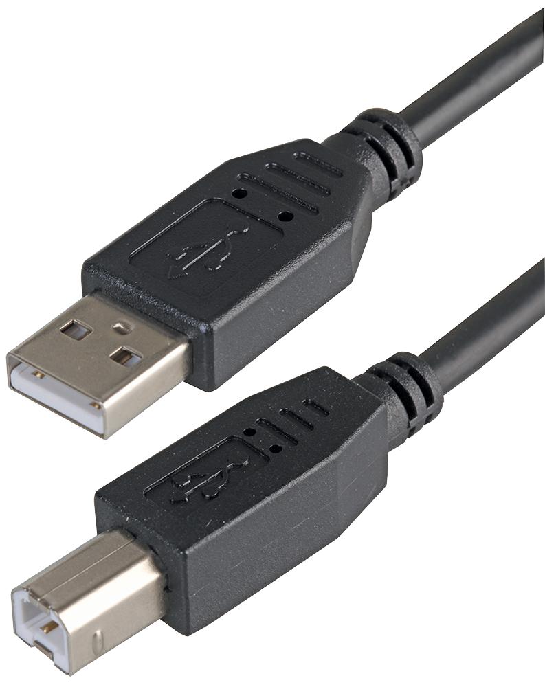 PRO Signal PSG91411 USB 2.0 A Plug to B Cable 1m Black