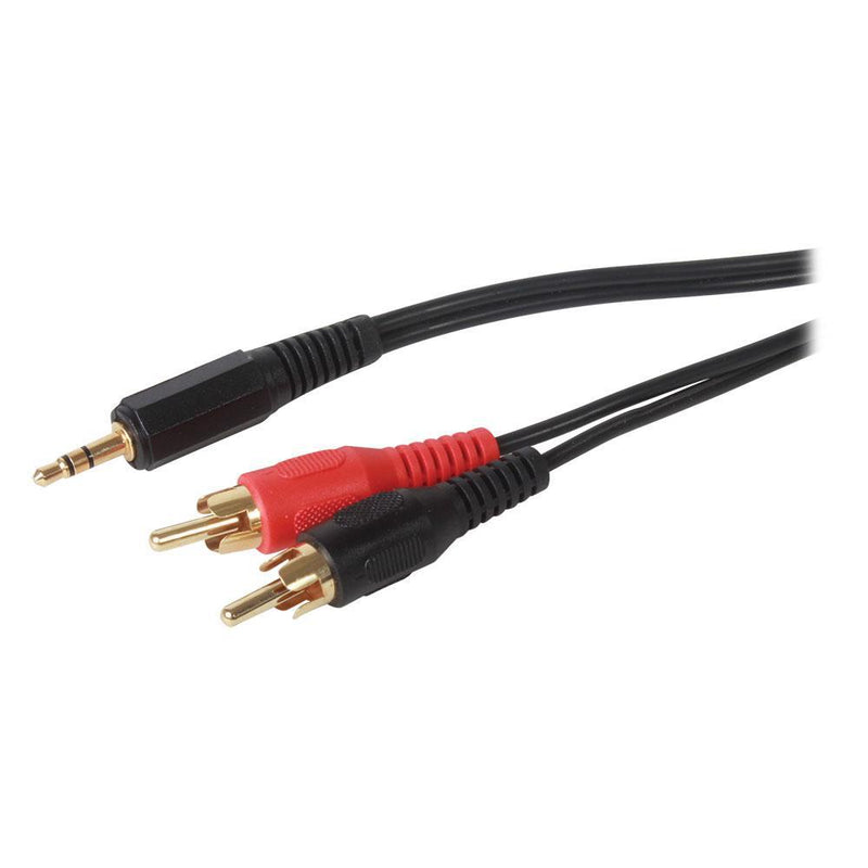 Stellar Labs 24-16412 3.5MM Male TO Dual RCA Audio Cable 10FT 25AC4964