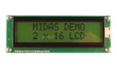 Midas MC21609AB6W-SPTLY3.3-V2 MC21609AB6W-SPTLY3.3-V2 Alphanumeric LCD 16 x 2 Black on Yellow / Green 3.3V Parallel English Japanese