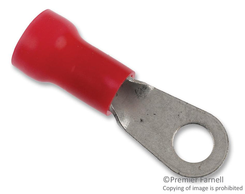 AMP - TE Connectivity 52041-1 Terminal Ring Tongue 1/4&quot; 8AWG RED