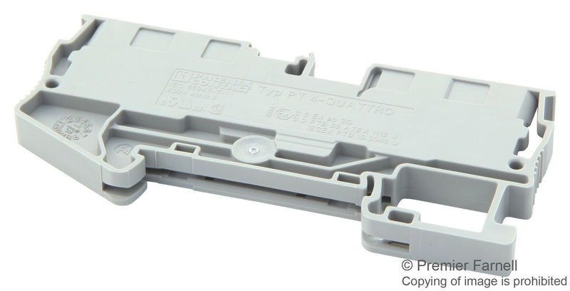 Phoenix Contact PT 4-QUATTRO DIN Rail Mount Terminal Block 4 Ways 24 AWG 10 6 mm&Acirc;&sup2; Push In 38 A