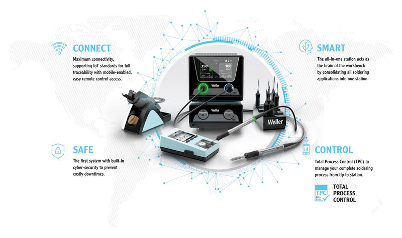 Weller T0053452699 Soldering Rework Station With 1 Air and Vacuum Channel 70 W 240 VAC Wxair Series New