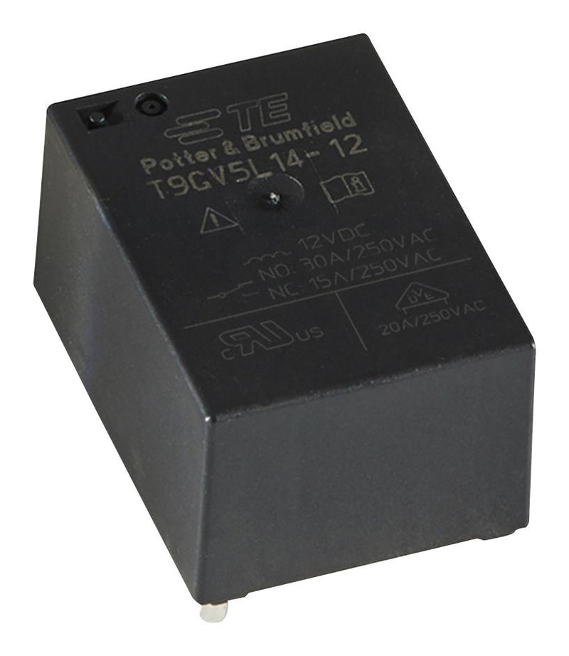 POTTER&BRUMFIELD - TE Connectivity T9GS1L14-12. Power Relay SPST-NO 30A 250VAC THT