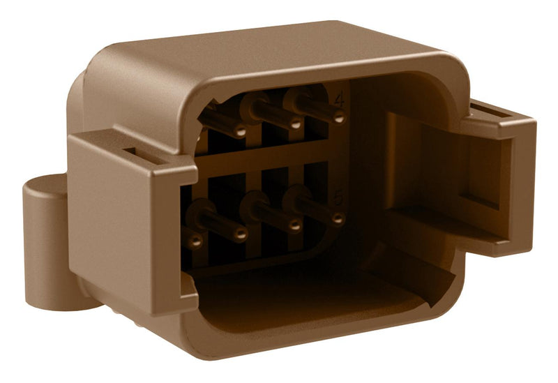 Amphenol SINE/TUCHEL ATF13-08PD-BM13 Board Mount Header Right Angle AT 8 PIN D-KEY Screw Boss TIN Plate 28AH8608