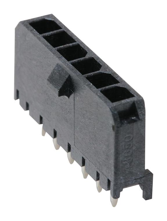 Molex 43650-0628 Wire-To-Board Connector 3 mm 6 Contacts Header Micro-Fit 3.0 43650 Series Through Hole 1 Rows