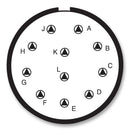 Amphenol LTD D38999/20FG11BN D38999/20FG11BN Circular Connector MIL-DTL-38999 Series III Wall Mount Receptacle 11 Contacts