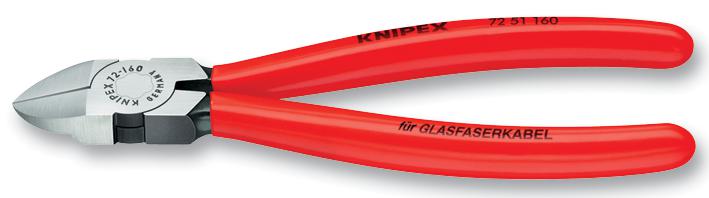 KNIPEX 72 51 160 160mm Diagonal Cutter for Use With Fibre Optics