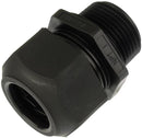 HUBBELL WIRING DEVICES SEC100BA CORD CONNECTOR, MALE, NYLON, 1'', BLACK