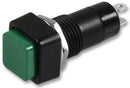 Multicomp PRO MCPS23B-6 MCPS23B-6 Pushbutton Switch 12 mm Spst (On)-Off Square Raised Green