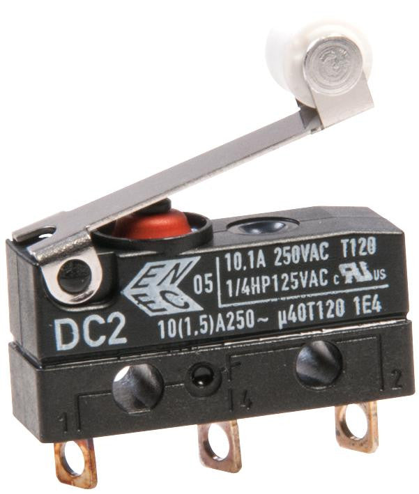 ZF ELECTRONICS DC2CA1RB MICRO SW, ROLLER LEVER, SPDT, 10.1A 250V