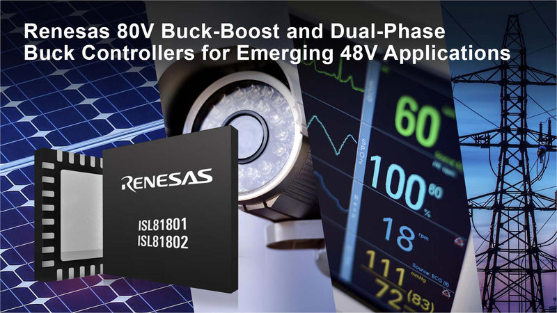 Renesas ISL81802FRTZ-T7A DC/DC Controller Synchronous Buck 4.5 V to 80 Supply 1 Output 575 kHz QFN-EP 32-Pin