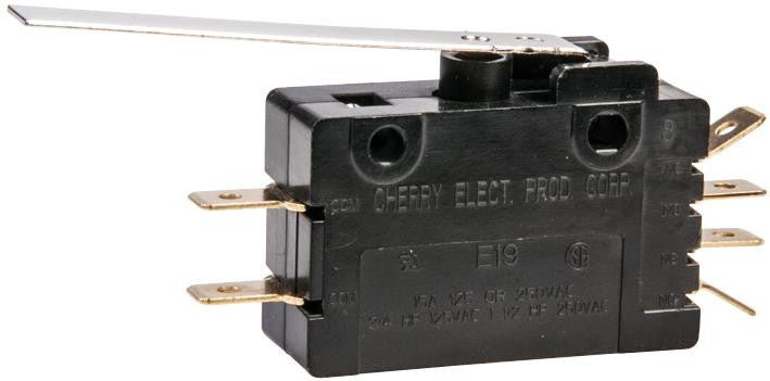 ZF ELECTRONICS 0E1900H0 MICROSWITCH, HINGE LEVER, DPDT 15A 250V