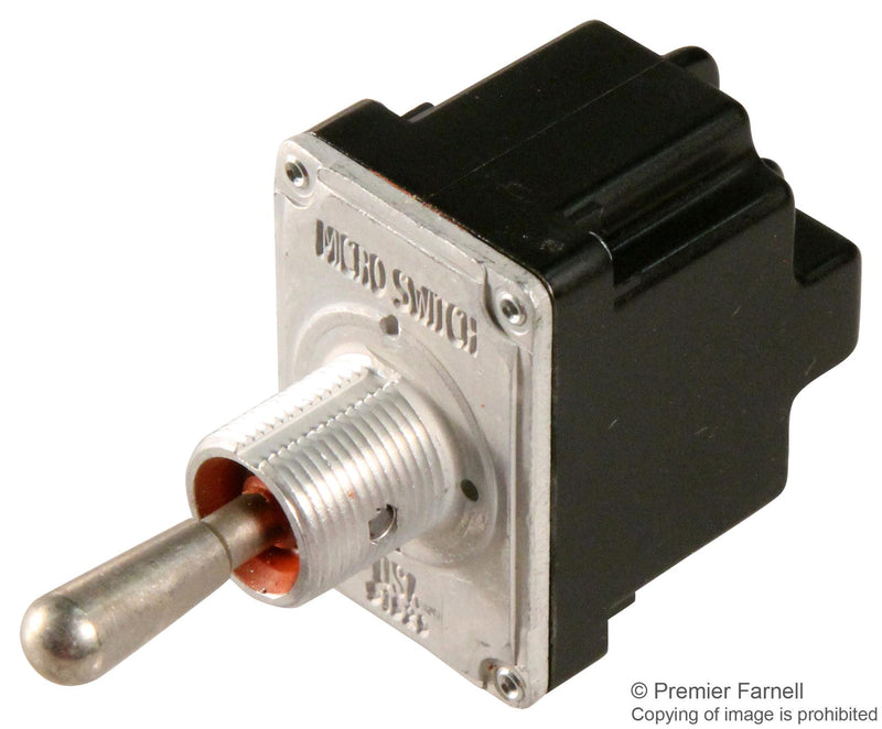 HONEYWELL 2TL1-7 Toggle Switch, TL Series, Non Illuminated, DPDT, (On)-Off-(On), Panel, 10 A