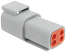 AMPHENOL SINE/TUCHEL ATM04-4P CONNECTOR HOUSING, RECEPTACLE, 4 POSITION