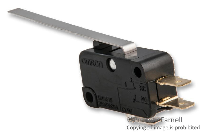 OMRON ELECTRONIC COMPONENTS V-15G3-1C25-K BY OMI MICROSWITCH, HINGE LEVER, SPDT 15A 250V