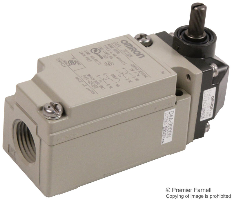 OMRON INDUSTRIAL AUTOMATION D4A-2918-N LIMIT SWITCH, ROLLER LEVER, DPDT